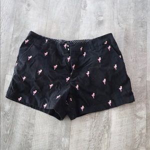 Jones NY Black shorts with flamingo embroidery 8